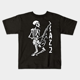 skeleton jazz Kids T-Shirt